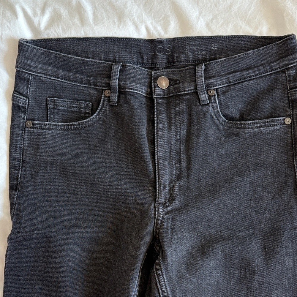 COS skinny dark gray/faded black denim jeans